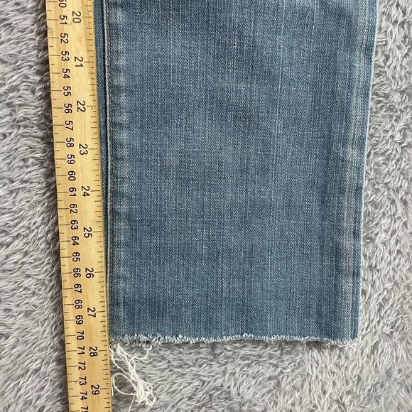 Citizens Of Humanity Jeans Womens 27 Straight Leg Light Wash Blue Denim Raw Hems - Picture 8 of 10